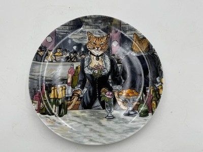  Rachel Kozlowski West Elm  Dapper Animal CAT Salad Plate 8.5'' New! 