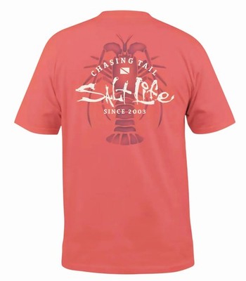 Salt life, ''Chasing Lobster Tail'' Short Sleeve Men's Graphic T-Shirt, Lg or XL