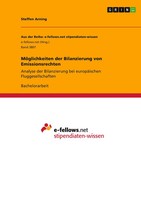 Steffen Arning | MöGlichkeiten der Bilanzierung Von Emissionsrechten | Buch
