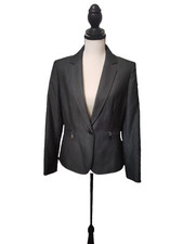 TAHARI ARTHUR S LEVINE WOMEN'S BLAZER PETITE SIZE 6P CHARCOAL GRAY CAREER