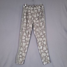 Adidas Women's Pants Medium Beige Camo Stretch Zip Leg AEROREADY