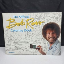 Official Bob Ross Coloring Book Vintage Landscape Art Happy Trees Adult
