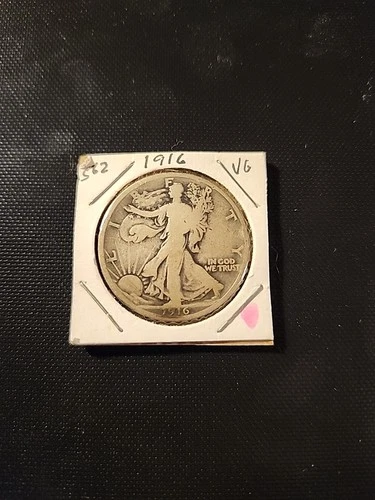 1916 Walking Liberty Half Dollar In Very Good Condition