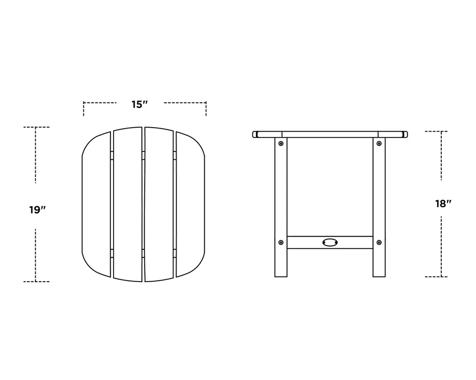 Mesa auxiliar exterior tSBT18MA South Beach 18", caoba nueva envío gratuito Foto 2 de 4