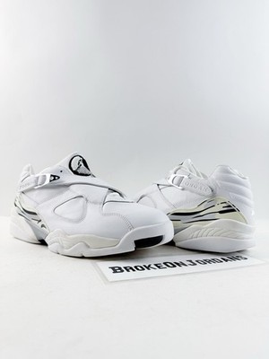2003 Air Jordan 8 Retro Low WHITE CHROME Size 12/13 MISMATCHED SIZES 306157 101