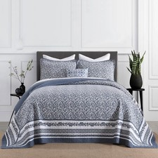 Super Oversized King Bedspread - 128" W x120 L Extra Wide - 100 Cotton Calif...