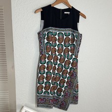 Rachel Roy Paisley Print Dress Sleeveless Handkerchief Spring Preppy Size 6