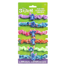 Stitch 6 Piece Hair Scrunchie Set, Hair Accessories for Girls, School Rewards Pa