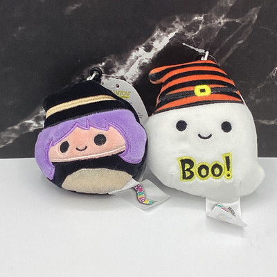 Squishmallows Madeleine The Witch Clip and Grace the Ghost Clip