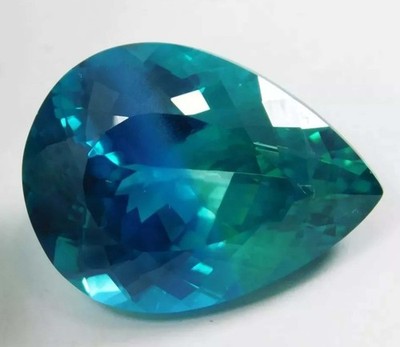60Ct Natural Paraiba Tourmaline Greenish Blue Pear Cut Certified Loose GemS DS25