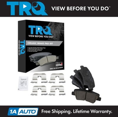 TRQ Rear Premium Ceramic Brake Pad Set for Hyundai Elantra Veloster Kia Rio