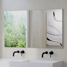 Specchio bagno semplice Reflexa 1200 mm x 700 mm - Grigio