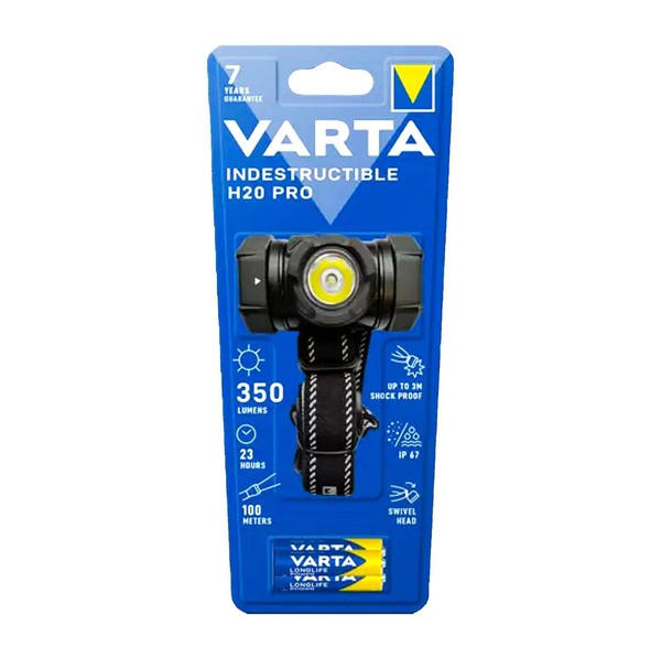 Varta Indestructible H20 Pro Led-Stirnlampe 350 Lm IP67 Inkl. Aaa-image
