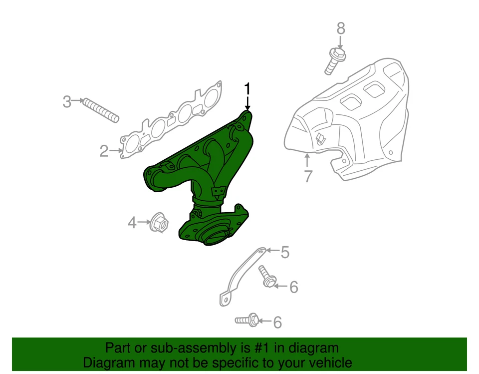 Colector de escape original Nissan 14002-ED80A Foto 2 de 2