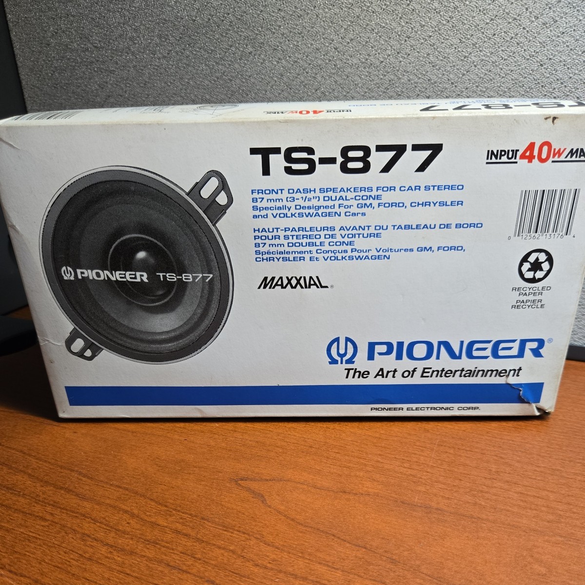Vintage NOS Pair Pioneer TS-877 Dual Cone Speakers Gm Ford