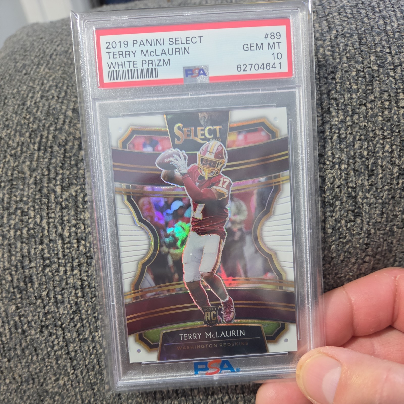 2019 Panini Select - Concourse Rookie Terry McLaurin #89 White Prizm 34/35 (RC)