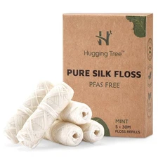 Natural Silk Dental Floss Refills | PFAS Free Dental Floss | Zero Waste Biode...