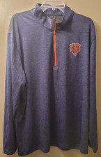 CHICAGO BEARS Majestic Long Sleeve Shirt Navy Cool Base Shirt Size 2XL