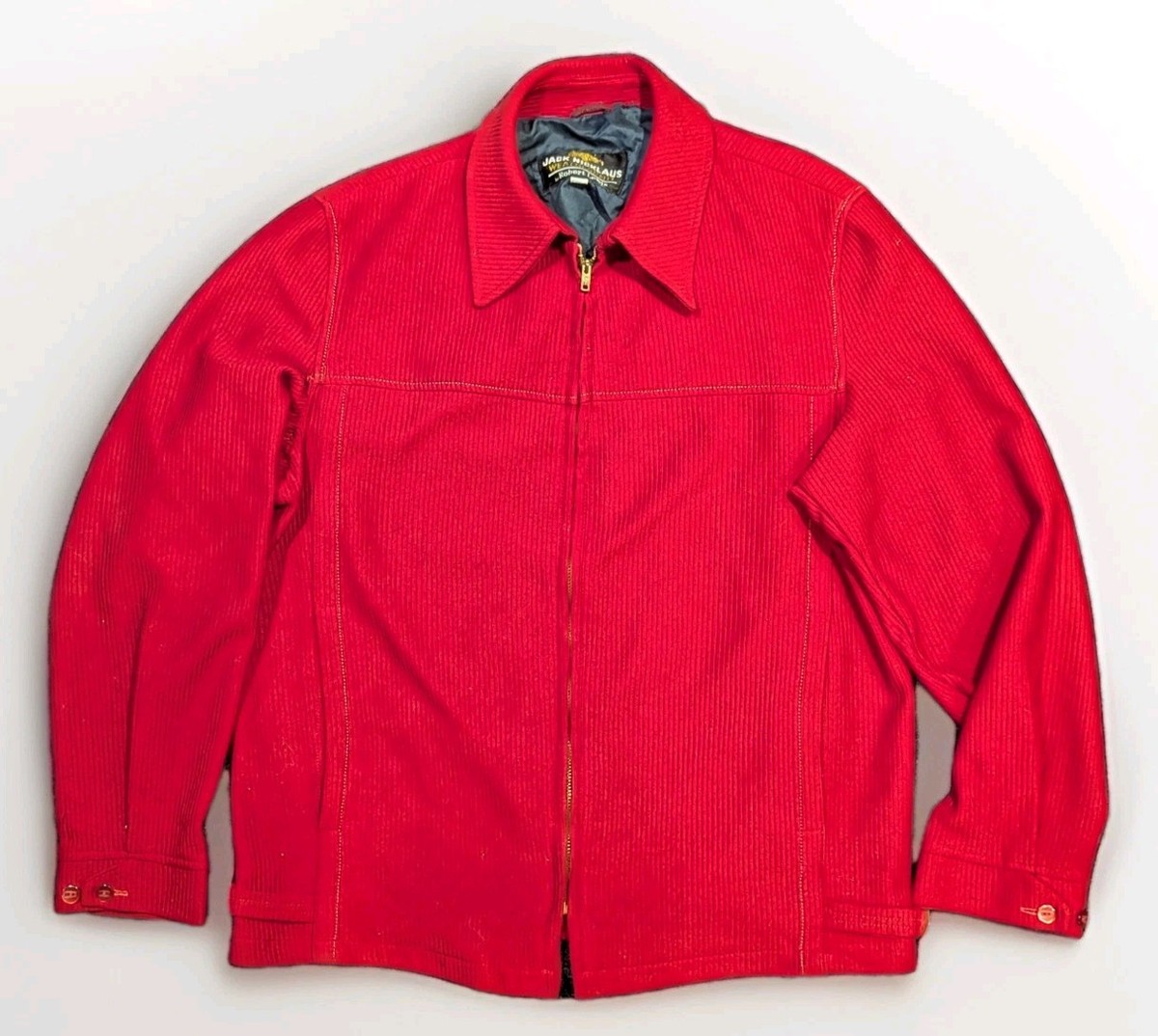Vintage 70s Jack Nicklaus WeatherKnit Polyester Jacket 44 Long USA