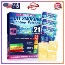 RBUGR Nicotine Patches 7mg/14mg/21mg/28mg,Quit Smoking Aid Patches 21Pcs 