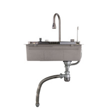 Pull-out Facuet Single Bowl Sink Kitchen Vegetable Sink 304 Whale Waterfall Sink