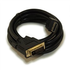 6ft DisplayPort to DVI Cable 30AWG Gold Plated Black