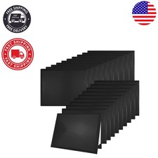 Pack of 20 Modern Diploma Covers - 8.5x11 Black Faux Leather Certificate Holders