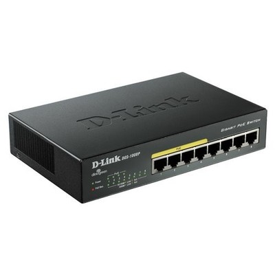 D-Link DGS-1008P Netzwerkswitch 8 Ports 1 GBit/s PoE