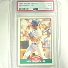 SCORE 1989 Score Traded Ken Griffey Jr Mariners #100T Rookie Card PSA 9