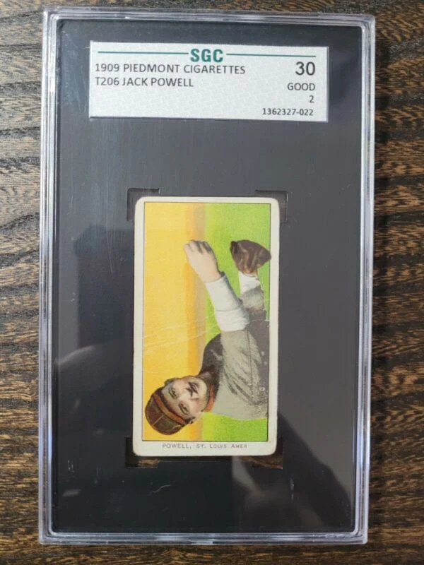 1909 T206 JACK POWELL PIEDMONT 150 GOOD SGC 2 BASEBALL ST. LOUIS BROWNS