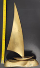 Brass Sailboat, 10", Vintage Nautical Decor/Curio/Conversation Piece — photo 1