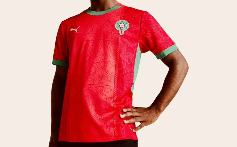 Camiseta deportiva nueva con etiquetas FIFA WORLD CHAMPIONS Marruecos Team Puma 2025 réplica local - roja XXL Foto 4 de 4
