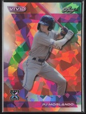 2024 Leaf Vivid #109 PJ Morlando Crystal Orange #/3 Rookie RC