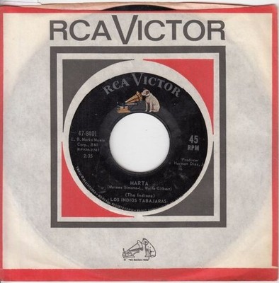 Los Indios Tabajaras   Marta / St. Louis Blues 7'' 45