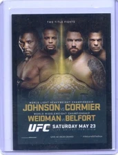 2015 Topps UFC Poster Insert #187 Anthony Johnson Daniel Cormier Chris Weidman