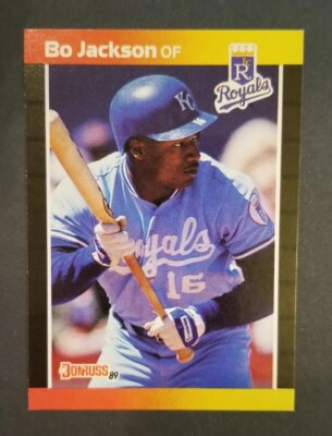 1989 Donruss Baseball #208 BO JACKSON *RARE ERROR CARD* NO DOT AFTER INC