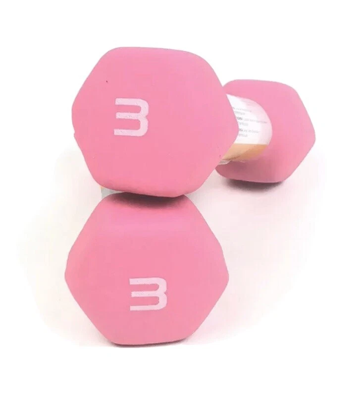 NEW CAP Neoprene Hex 3 Lb Dumbbell Set - (PAIR) Total 6 Lbs