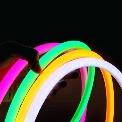 Bobina Striscia LED Neon Regolabile 220V AC 120 LED/m 50 M Circolare 360 Gialla IP67 Su Misura - Foto 8