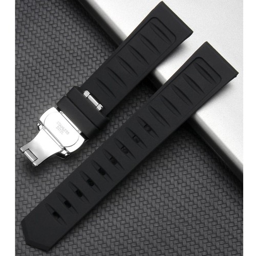 Rubber Silicone Watch Band Bracelet Waterproof Strap Butterfly Clasp Replacement - Picture 5 of 10