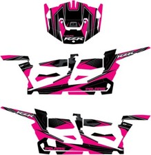 D'Cor Visuals Pink Black Polaris 4-Door Complete Graphics Kit (20-60-113)