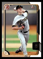 2015 Bowman Draft #77 Brandon Waddell Pittsburgh Pirates 1st FB
