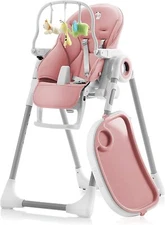 Sweety Fox Adjustable Folding Highchair, Baby & Toddler High Chair, Pink (NEW)