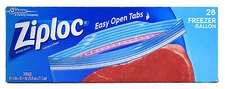 Ziploc 00382 Freezer Bag, 1-Qt., 28-Ct. Value Pack - Quantity 1