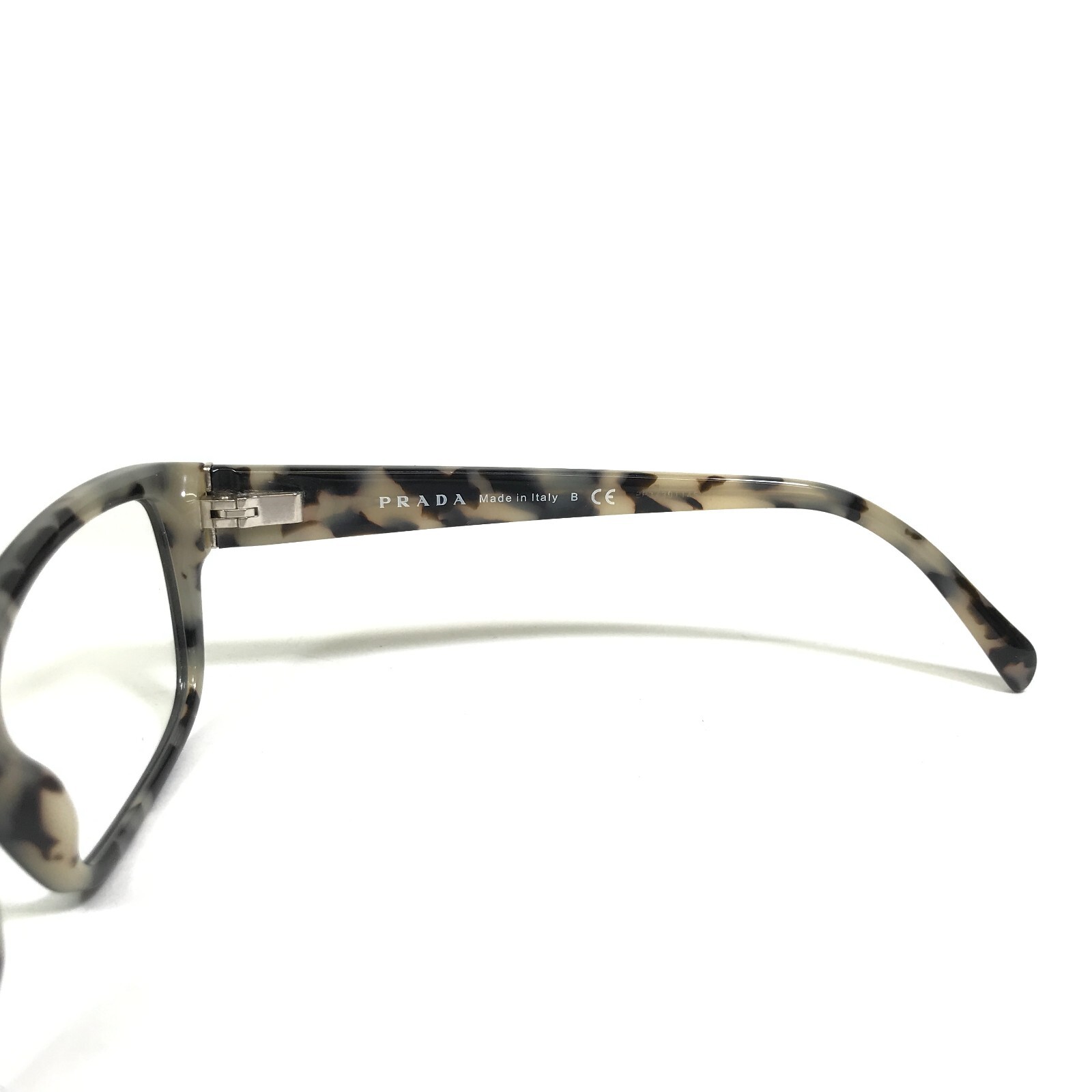PRADA Eyeglasses Frames VPR 18O ROK-1O1 Black Gray Tortoise Cat Eye 54-18-135 thumbnail 7