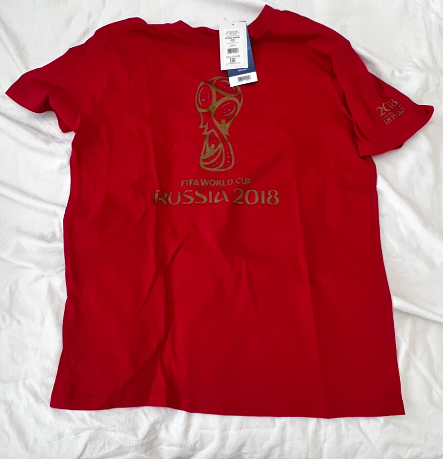FIFA WORLD CUP RUSSIA 2018 FUTBOL SOCCER RED T-SHIRT SIZE XL