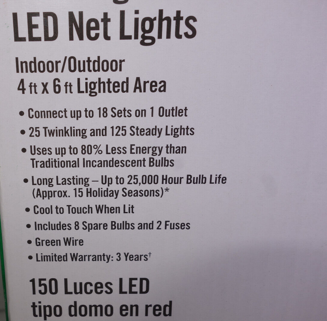 Home Accent Holiday 150 LED TWINKLING COOL WHITE DOME NET LIGHTS Xmas 4