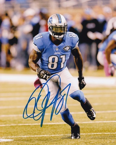 PHOTO AUTOGRAPHE SIGNÉE CALVIN JOHNSON 8 X 10 LIONS DETROIT