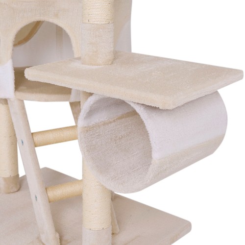 B-Ware: lionto Kratzbaum Kletterbaum Katzenkratzbaum Katzenbaum beige/weiß - Bild 5 von 7
