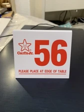 Classic Carl's Jr Table Tent Sign 56
