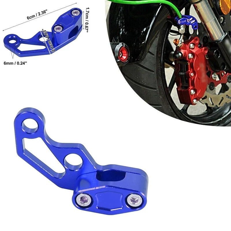 Universal Blue Front Brake Line Hose Clamp Oil Pipe Line Clamps For Motorcycle - Image 2 of 4